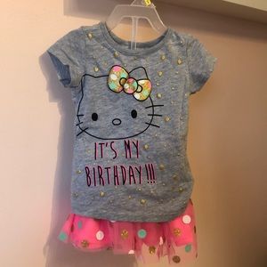 Hello Kitty Birthday shirt and skirt